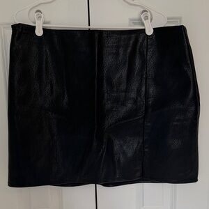 Old Navy Black Faux Leather Mini Skirt